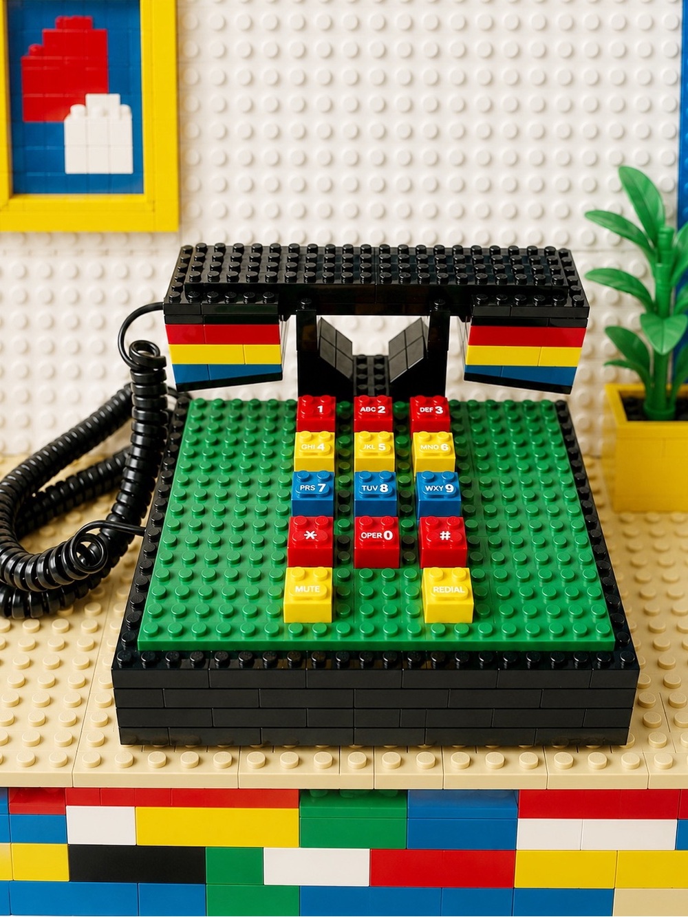 VTG 80s Tyco Super Blocks Lego Telephone Collector Toy Nostalgia Collectible